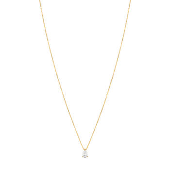 Gold-plated zirconia necklace 45 cm