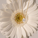 Gold-plated zirconia necklace 45 cm - view D1