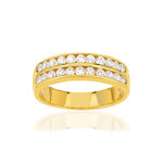 Bague plaqué or double rang zicornias - vue 1