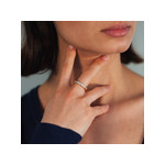 Bague plaqué or zirconias - vue porté 1