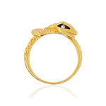 Bague plaqué or serpent zirconias - vue 2