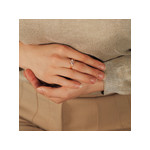 Bague plaqué or 2 tons zirconias - vue porté 1