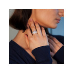 Bague plaqué or 2 tons zirconias - vue porté 1