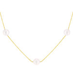 Collier or 750 jaune perles de culture du Japon 45 cm - vue 1