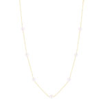 Collier or 750 jaune perles de culture du Japon 45 cm - vue 2