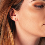 Boucles d'oreilles plaqué or - vue porté 1