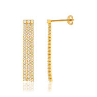 Boucles d'oreilles plaqué or pendants zirconias