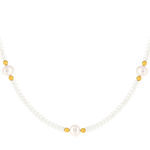 Collier or jaune 375 perles de culture de chine 42 cm - vue 1