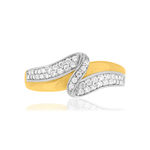 Bague plaqué or zirconias - vue 3