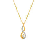 Collier plaqué or zirconias 45 cm - vue 1