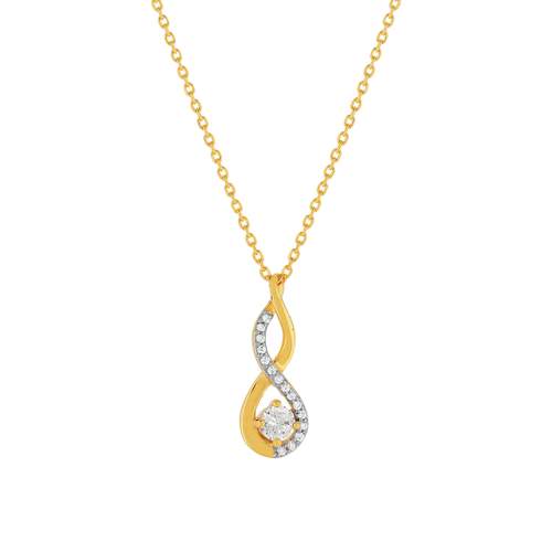 Collier plaqué or zirconias 45 cm