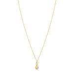 Collier plaqué or zirconias 45 cm - vue 2
