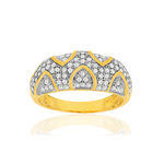 Bague plaqué or zirconias - vue 1