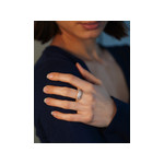 Bague plaqué or zirconias - vue porté 1