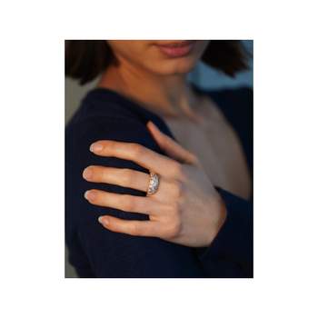 Vergulde zirkonia ring