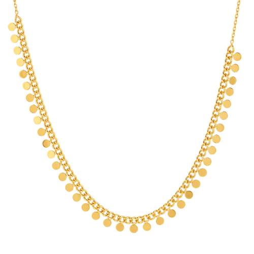 Collier plaqué or pampilles 42 cm