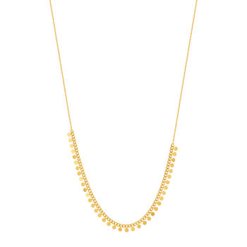 Collier plaqué or pampilles 42 cm