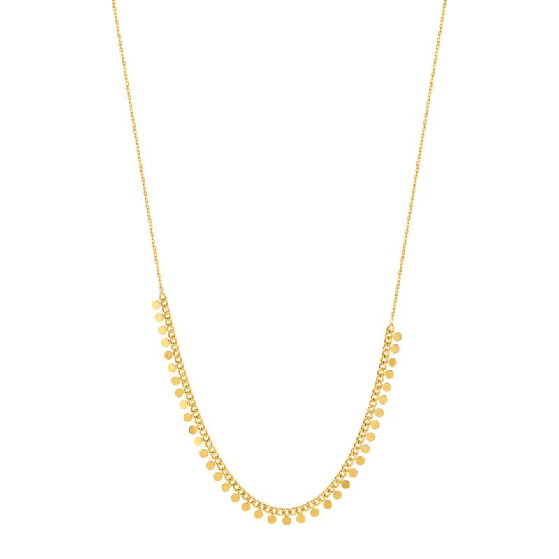 Collier plaqué or pampilles 42 cm - vue 2
