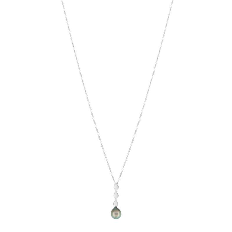 Collier argent 925 perle de culture de Tahiti 45 cm - vue 2