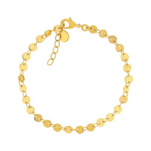Bracelet plaqué or maille fantaisie 17,5 cm