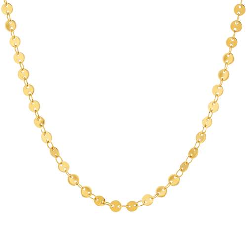 Collier plaqué or maille fantaisie 42 cm