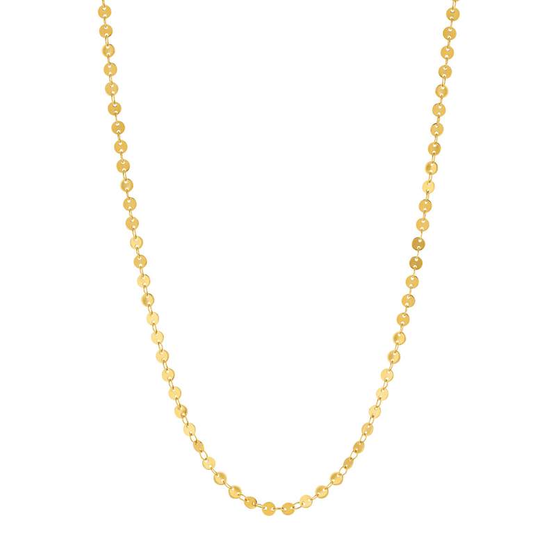 Collier plaqué or maille fantaisie 42 cm - vue 2