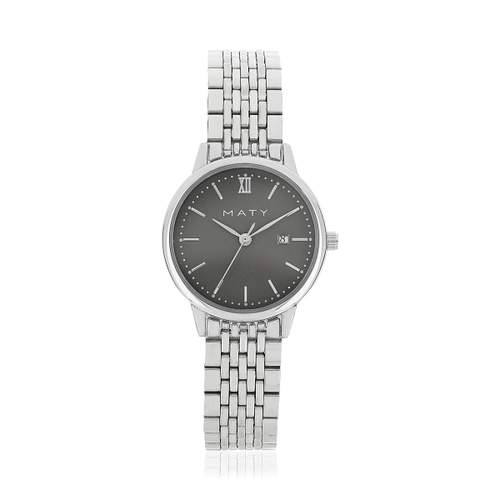 Chrome-plated ladies' watch