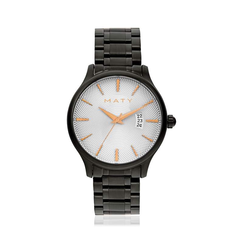 Montre MATY acier noir - vue 1
