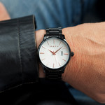 MATY black steel watch - view worn 1