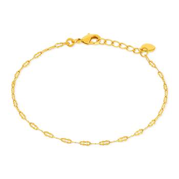 Bracelet plaqué or maille fantaisie 17,5 cm