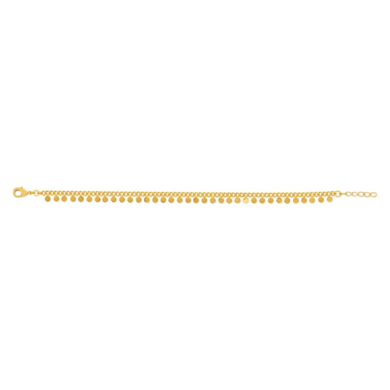17.5 cm gold-plated fancy mesh bracelet - view 2
