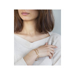 17.5 cm gold-plated fancy mesh bracelet - view worn 2