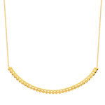 Collier plaqué or bohème pastille 43 cm - vue 1