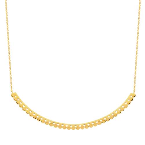 Vergulde bohemien pastille ketting 43 cm