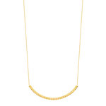 Collier plaqué or bohème pastille 43 cm - vue 2