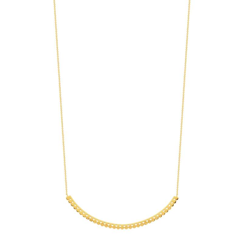 Collier plaqué or bohème pastille 43 cm - vue 2
