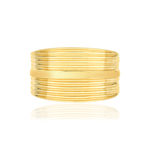 Bague plaqué or strié - vue 3