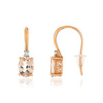 Boucles d'oreilles MATY or 375 2 tons morganites d - vue 1