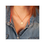 Pendentif plaqué or zodiaque cancer zirconias - vue porté 1