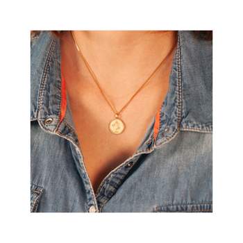 Pendentif plaqué or zodiaque balance zirconias