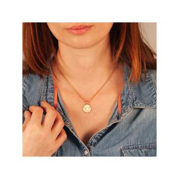 Pendentif plaqué or zodiaque capricorne zirconias
