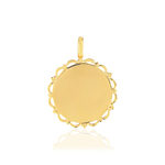 Pendentif plaqué or personnalisable - vue 1