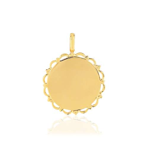 Pendentif plaqué or personnalisable