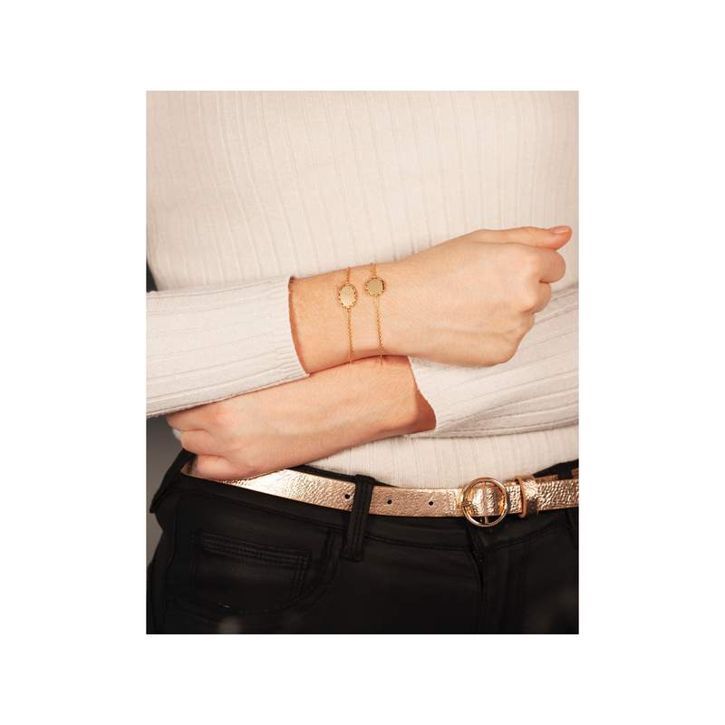 Bracelet plaqué or 18 cm - vue porté 1