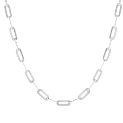 Chaîne argent 925 maille forçat allongée 45 cm - vue 1