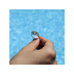 Bague or 375 blanc quartz verts - vue D4