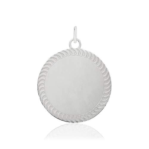 Pendentif argent 925 médaille
