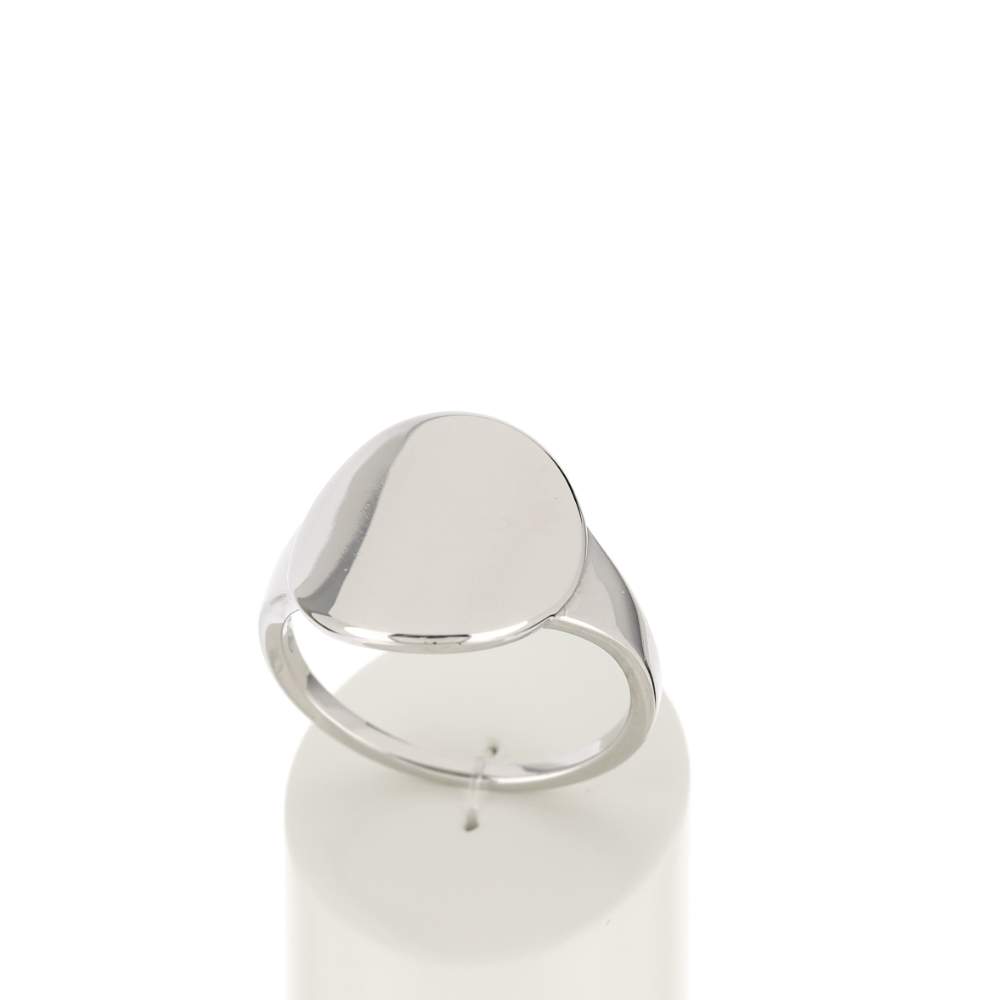 Chevalière argent 925 ovale - vue 2