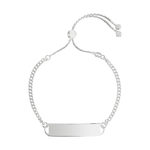 Bracelet argent 925 personnalisable réglable - vue 1