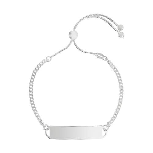 Verstelbare, personaliseerbare armband van 925 zilver